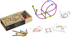 Конструктор геометрический 3D (70 дет). Набор «ЗАБАВА» с карточками 21377