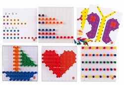 Мозаика Peg Board. Набор с прозрачными досками и картинками 39472