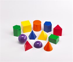 Фигуры геометрические 8 см. Набор учебно-игровой цветной (12шт.) 21317