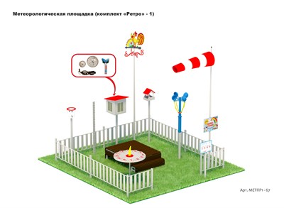 Метеорологическая площадка Серия Металлическая (комплект Ретро - 1) МЕТПР1-67