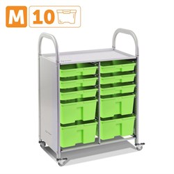 Мобильный стеллаж M с 10 контейнерами SS010M