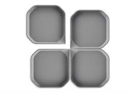 Fun2 Play Лоток для активных игр серый, 25 x 25 x 2,5см., 4 шт. 77032