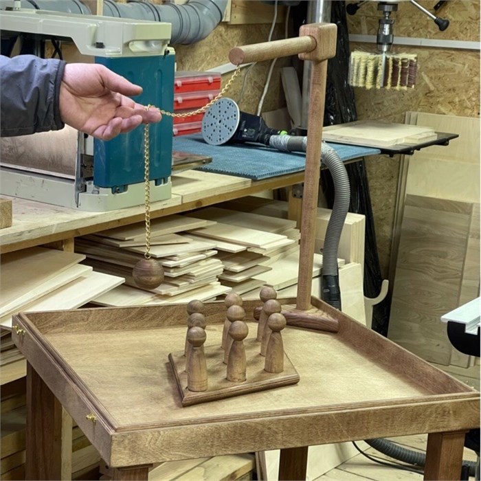 Настольная игра из дерева Мини-Боулинг M фанера 1900059 - фото 7622668