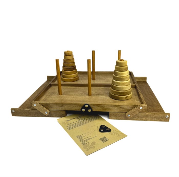 Настольная игра из дерева Башни Ханой M 1900069 - фото 7622740