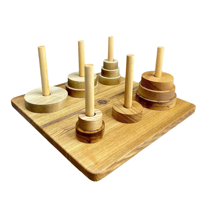 Настольная игра из дерева Ханойские башни XS 1899471