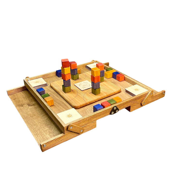 Настольная игра из дерева Цветные кубики Премиум М 1902795