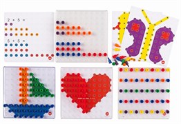 Мозаика Peg Board. Набор с прозрачными досками и картинками 39472