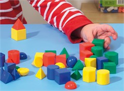 Фигуры геометрические 2,5 см. Набор цветной (10 видов, 40 шт.) 21354