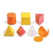 Фигуры геометрические складные 2D в 3D. Набор 8 см.(6 форм, 3 цвета) 21348