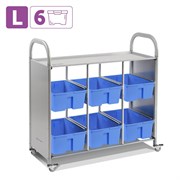 Мобильный стеллаж L с 6 контейнерами SS006L