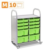 Мобильный стеллаж M с 10 контейнерами SS010M