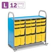 Мобильный стеллаж L с 12 контейнерами SS012L