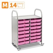 Мобильный стеллаж M с 14 контейнерами SS014M