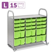 Мобильный стеллаж L с 15 контейнерами SS015L