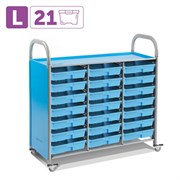 Мобильный стеллаж L с 21 контейнером SS021L