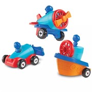 Набор 1-2-3 Строим! «Автомобиль, самолёт, лодка» (15 элементов) LER2840 1-2-3