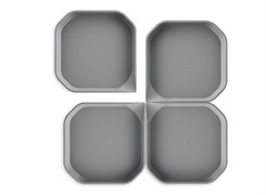 Fun2 Play Лоток для активных игр серый, 25 x 25 x 2,5см., 4 шт. 77032