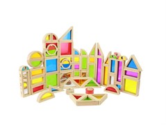 Радужные блоки с зеркалами (58 шт) ME09739