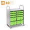 Мобильный стеллаж M с 10 контейнерами SS010M