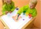 Квадратный лоток Masterkidz ME12401; пример использования со световой панелью, которая приобретается отдельно