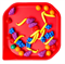 Fun2 Play Лоток для активных игр 4 цвета - синий, зелёный, жёлтый, красный, 25 x 25 x 2,5cm, 4шт. 77035