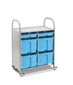 Мобильный стеллаж M с 6 контейнерами SS006M