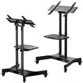 ONKRON TS1350 чёрная мобильная стойка для ТВ и сенсорных панелей 32"-70" 03179