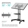 ONKRON TS1350 чёрная мобильная стойка для ТВ и сенсорных панелей 32"-70" 03179