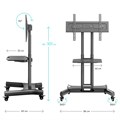 ONKRON TS1350 чёрная мобильная стойка для ТВ и сенсорных панелей 32"-70" 03179