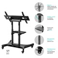 ONKRON TS1380 мобильная стойка для ТВ или интерактивной панели 50"-83", наклонная, чёрная 03410