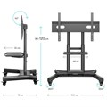 ONKRON TS1380 мобильная стойка для ТВ или интерактивной панели 50"-83", наклонная, чёрная 03410