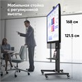 ONKRON стойка для телевизора с кронштейном 50"-90", мобильная, чёрная TS1891, макс нагрузка 100 кг. 03653