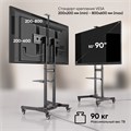ONKRON стойка для телевизора с кронштейном 50"-90", мобильная, чёрная TS1891, макс нагрузка 100 кг. 03653