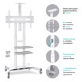 ONKRON TS1881 чёрная мобильная стойка для панелей 70-90" 03048