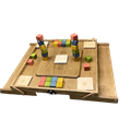 Настольная игра из дерева Цветные кубики М 1900074